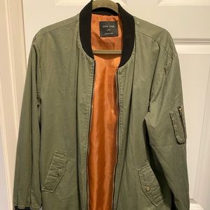 Olive oversized bomber jacket
